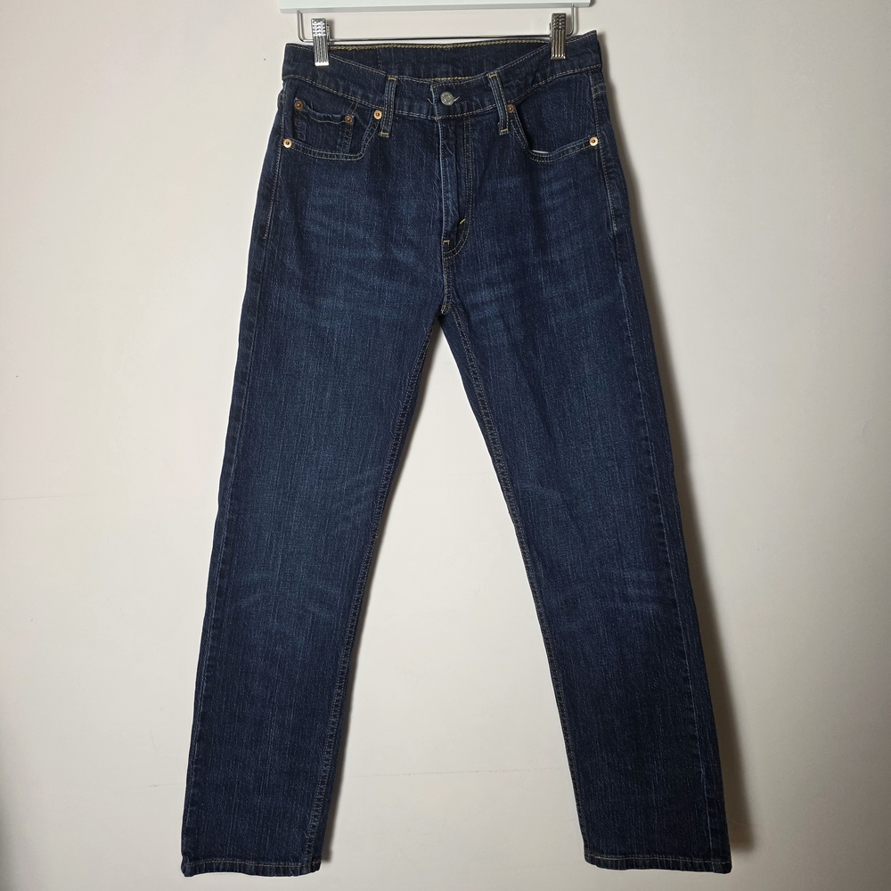 Levi’s 505 Regular Fit Jeans Mens 30x32 Dark Wash Straight Leg Classic Denim